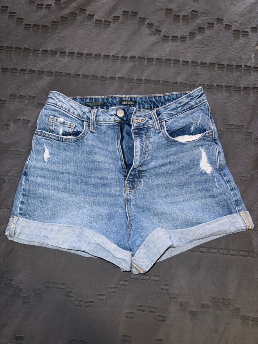 Women's Wild Fable Blue Denim Rolled-Hem Shorts